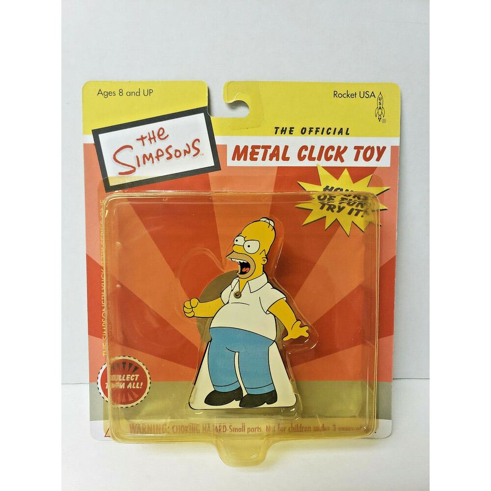SIMPSONS KLICK-ITZ‎ Metal Click Toy "Angry Homer" HTF IN Box U41